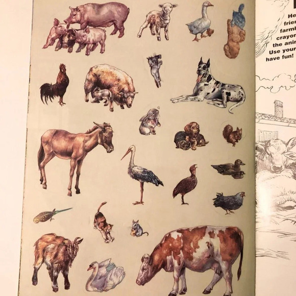 Vintage Stick Play and  Read Pets The Fun Learning Panini Book Animals - Picture 12 of 16